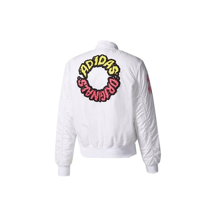 adidas Originals Trefoil Logo Gefütterte Bomberjacke Herren Jacken Weiß BR7149