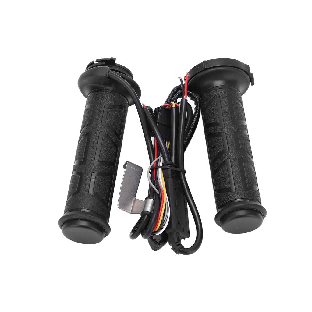 Pair Motorcycle Heated Grip 22mm 0.87in 50‑70 Celsius Intelligent Universal Black 12V Modification