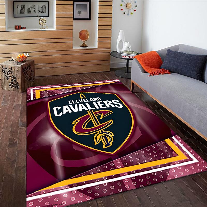 Football Cavaliers Logo  Carpet, Kitchen Rugs, Yoga Mat, Non-Slip Mats, Rug for Bathroom, Living Room Bedroom, Camping Rugs Christmas Gift