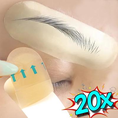 1-20Pcs Silicone Eyebrow Tattoo Practice Pads Reusable Microblading Training Skin for Beginners Waterproof PMU Transfer Sticker
