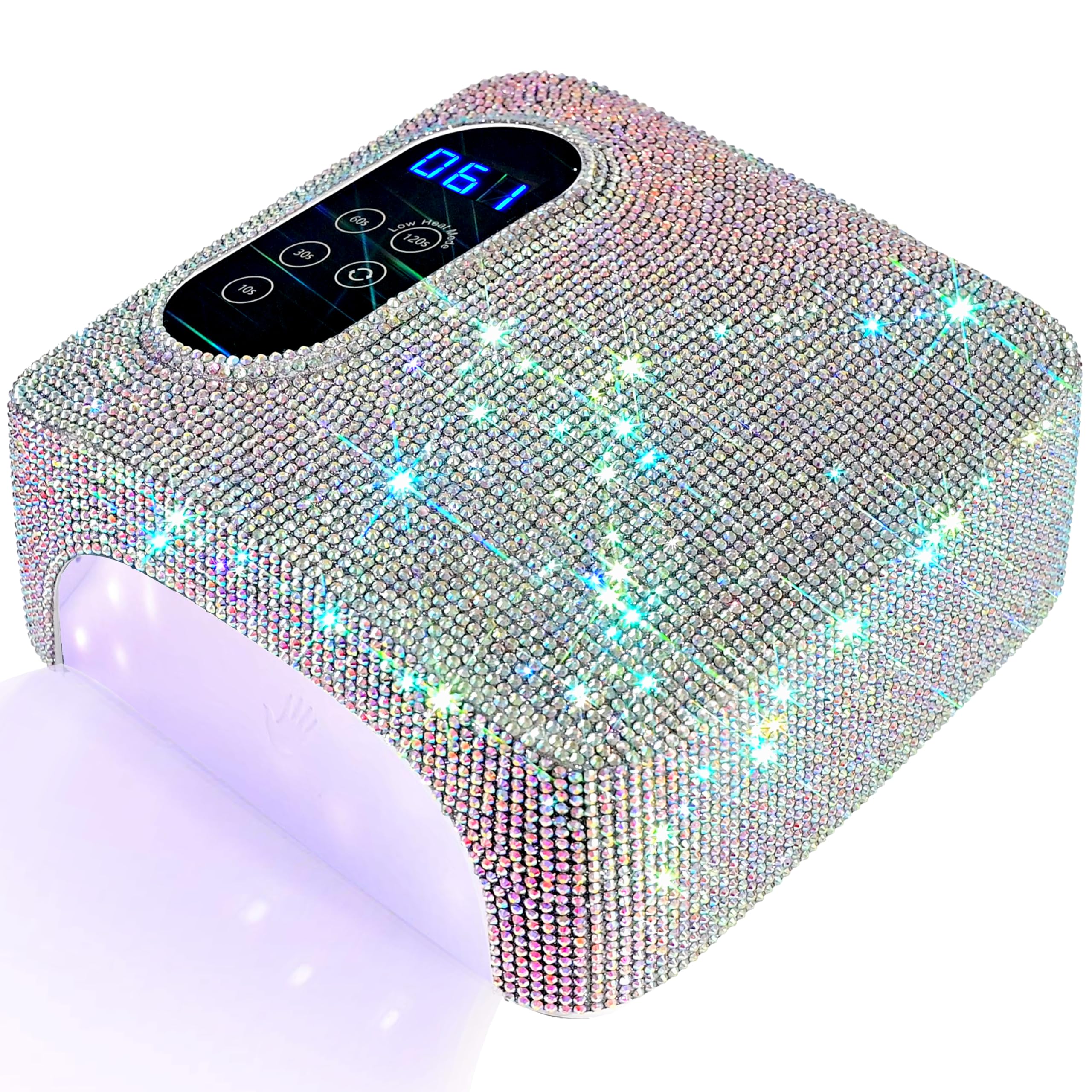 

Rechargeable UV LED Nail Lamp 72W Wireless Nail Dryer with Crystals Professional UV Cabin for Gel Nails Dryer Manicure Lamp US plug