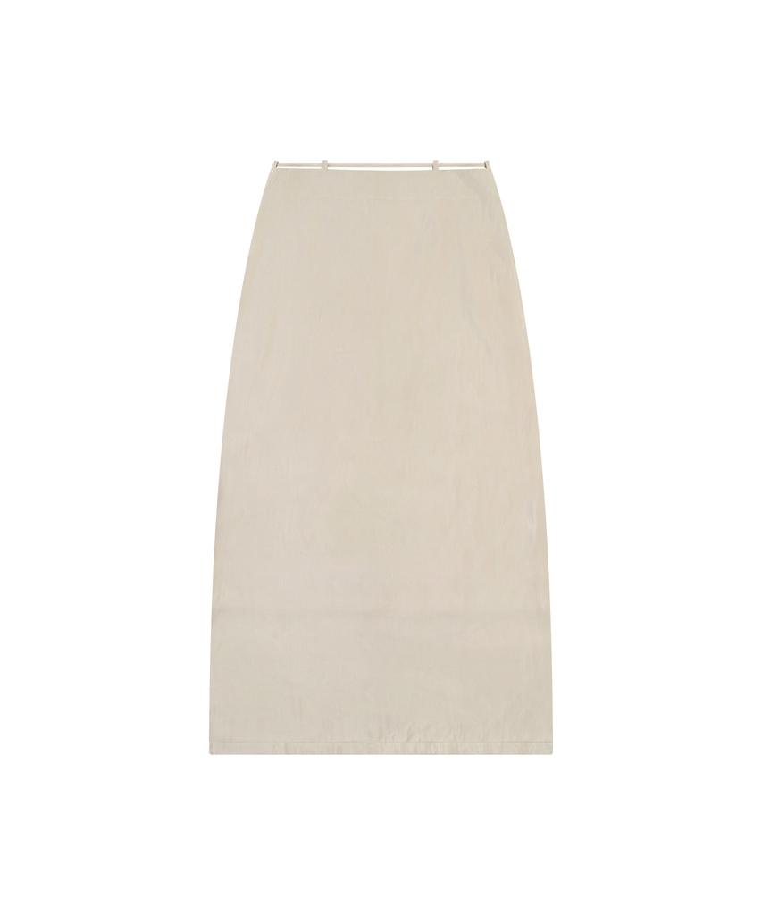 Banwonateullie P3317 Silky Maxi Skirt_Light Beige