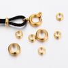 50 stuks Goudkleurig Roestvrij Staal Rond Stopper Spacer Kralen Krimp Eindkralen voor DIY Ketting Sieraden Maken Benodigdheden Groothandel