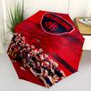 Melbourne Demons, Ombrello Pieghevole Automatico Giocatori AFL 8 Stecche Design Leggero, Telaio in Ferro Resistente, Compatto e Portatile, Ideale Compleanno