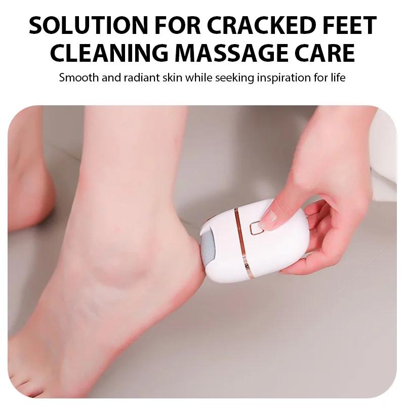 Rechargeable Electric Foot Grinder Dead Skin Remover Calluses Feet Scrubber Electric Foot File Dry Dead Cracked Foot Care Repair