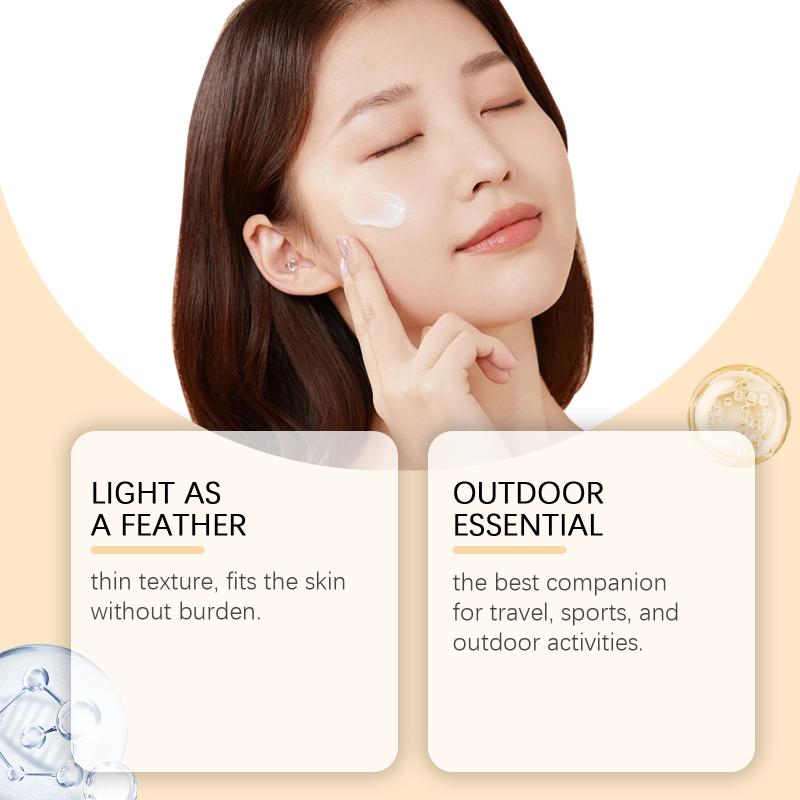 Hyaluronic Acid Spf 50+Uv Protection, Antioxidant Sunscreen Isolation Cream, Lightweight, Korean, Suitable For All Skin Types