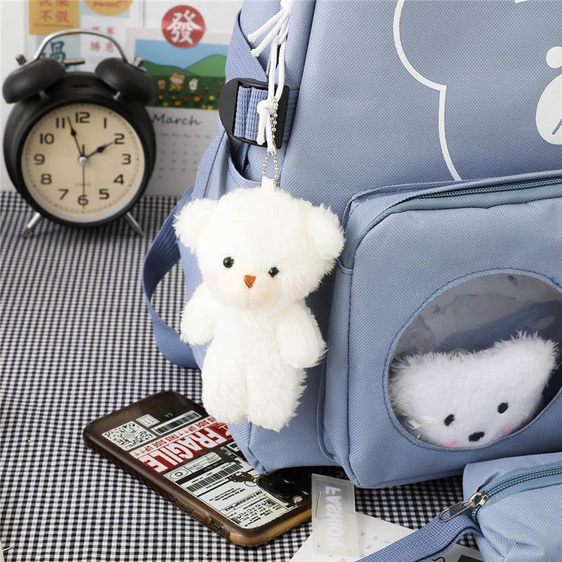 Elementary School Schoolbag Female New Large-capacity Middle School Student High School Student Backpack Five-piece Backpack