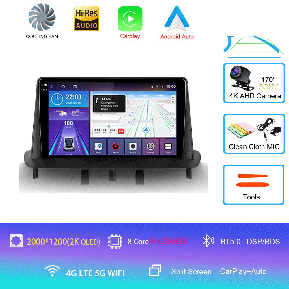 Android 14 Video Player  Car Radio For Renault Megane 3 2008 - 2014 Multimedia Navigation GPS No 2din 2 Din Dvd