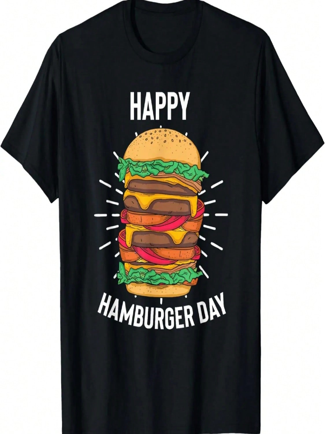 It s Happy Hamburger Day Fast Food Meal Lover Joke T-Shirt S разноцветный