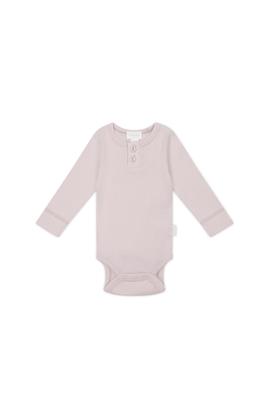 Jamie Kay OCM Ribbed Long Sleeve Bodysuit In Violet Tint Baby Size Size 80 (JBCO259015), LPNK,