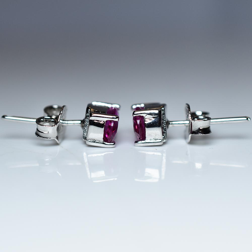 CERTIFIED Natural Pink Ruby Oval Gems Earring Pair 8.40 Ct 925 Starling Silver MY.ER-27-NS