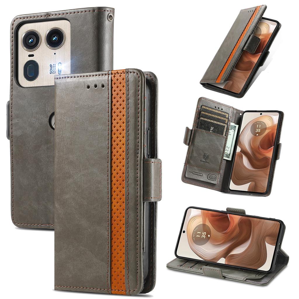 For Motorola Edge 50 Ultra 5G/Moto X50 Ultra 5G Phone Cases CASENEO PU Leather Cover Stand with RFID Blocking Wallet