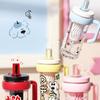 With Straw Cartoon  Water Cup 800ml Sport Bottle Cartoon Plastic Water Bottle  Travel