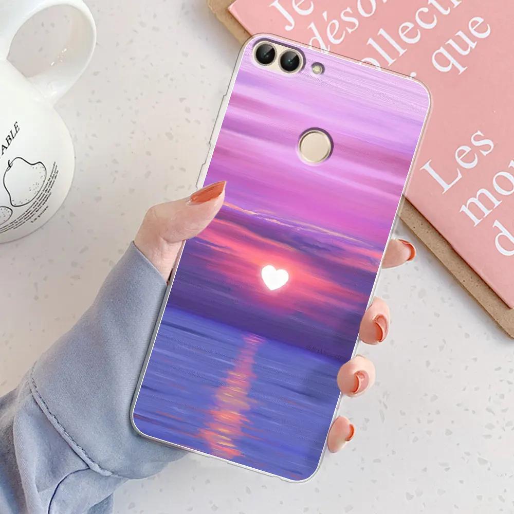 Für Huawei P Smart Hülle Cover FIG-LX1 PSmart 2018 Schickes Mädchen Marmor Silikon Klare Handyhülle Für Huawei PSmart 2018 Bumper Coque