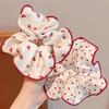 3pcs High End Red Cute Dot Plaid Scrunchies for Women Girls Soft Elastic Hair Ties Gentle Hair Bands Fashion Hair Accessories