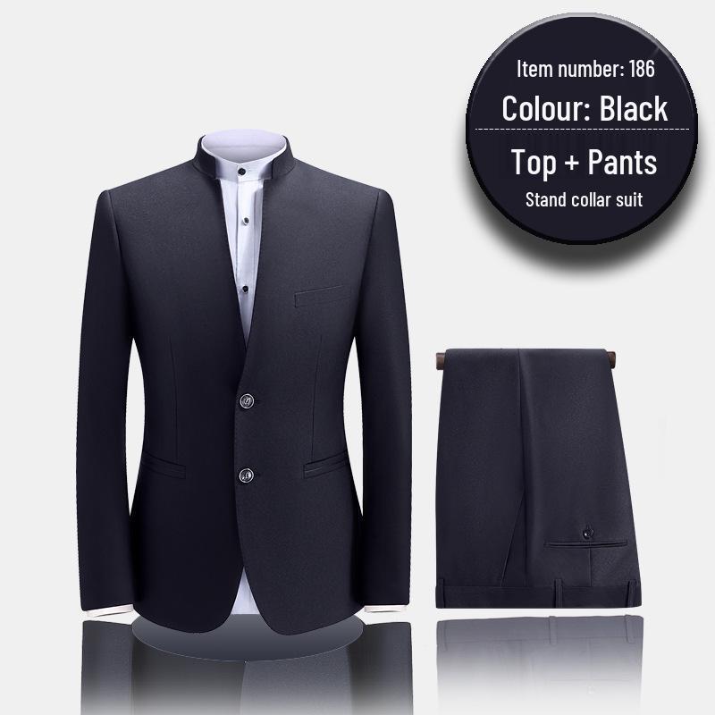 Men s Korean Slim Fit Zhongshan Suit - Casual Wedding & Formal Wear 190B