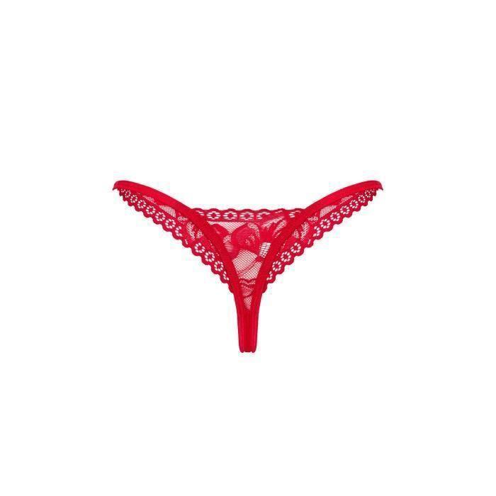 String en dentelle rouge Obsessive - pour femme