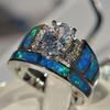 Epoxy Inlaid Zircon Women'S Ring, Order A Wedding Luxury Pair Ring Set.