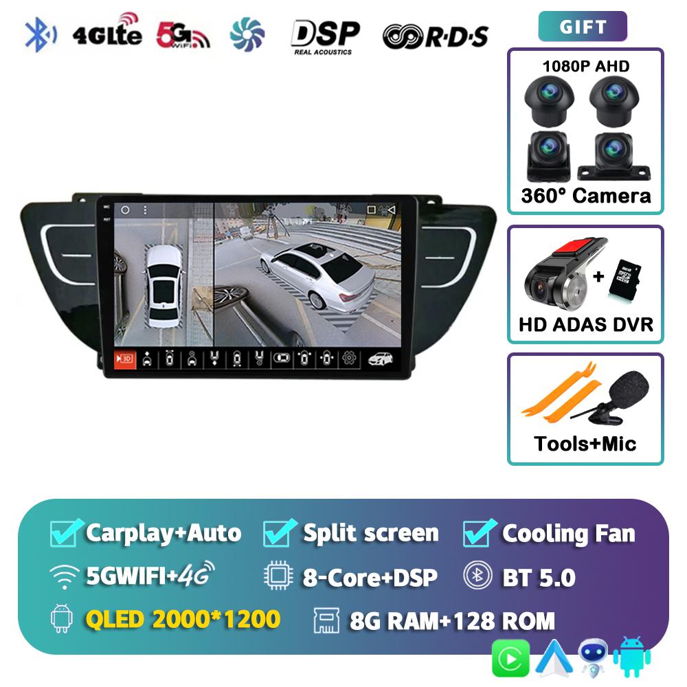 Android 14 Carplay Auto Car Radio For Geely Atlas NL-3 2016-2020 Multimedia Video Player Navigation GPS Audio 5G WIFI Stereo DSP