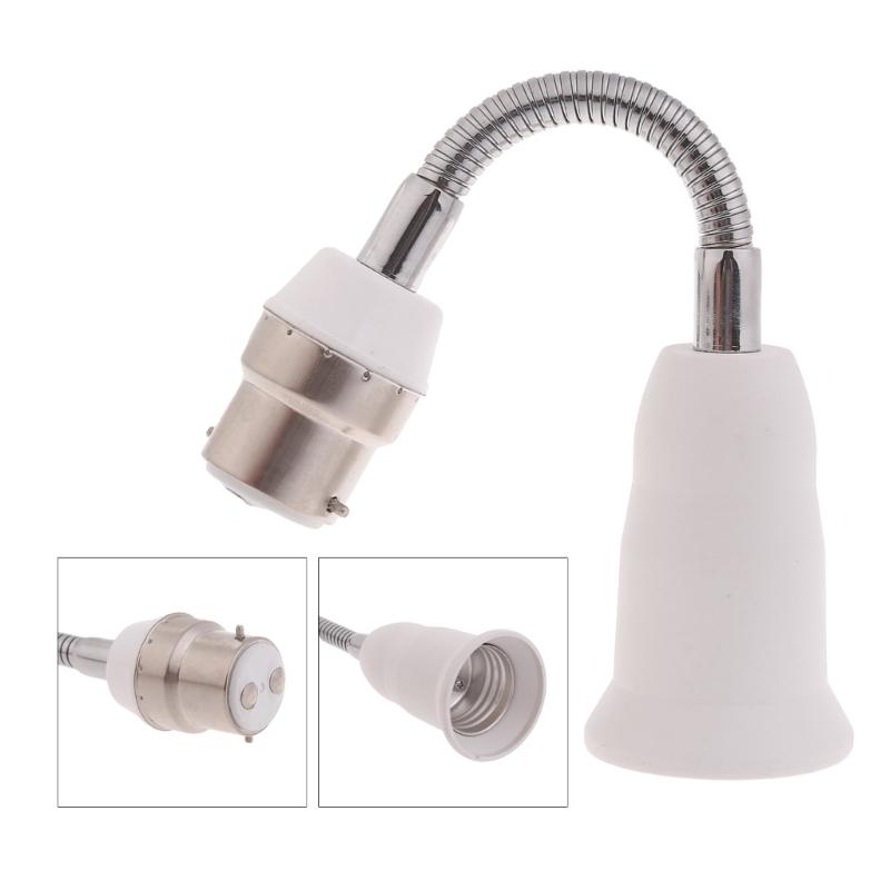 Multifunctional B22 to E27 Base Extended Light Holder Lamp Bulb Socket Adapter for Photography Studio and Home Decor