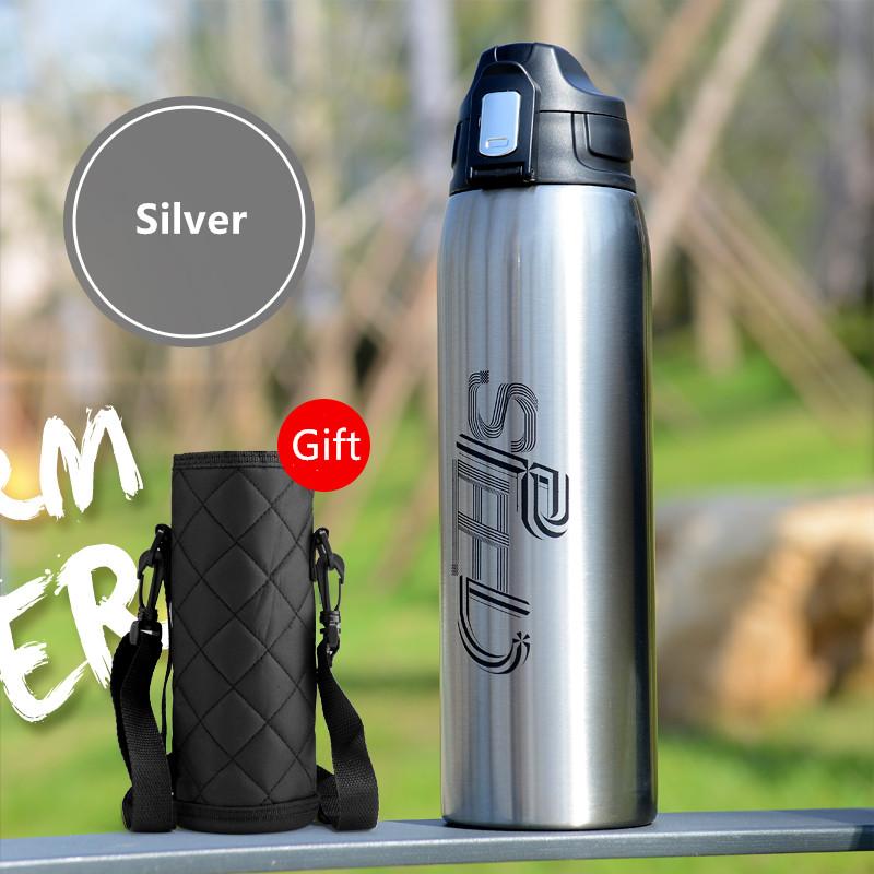 1000ml/750ml High Quality Stainless Steel Sport Vacuum Flask Portable Outdoor Climbing Thermal Bottle Coffee Tea Insulation Cup