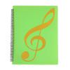 A4 Spiral Music Sheet Folder with Treble Clef Design Multi-Color Score Organizer for Musicians and Students Durable Sheet Music Holder