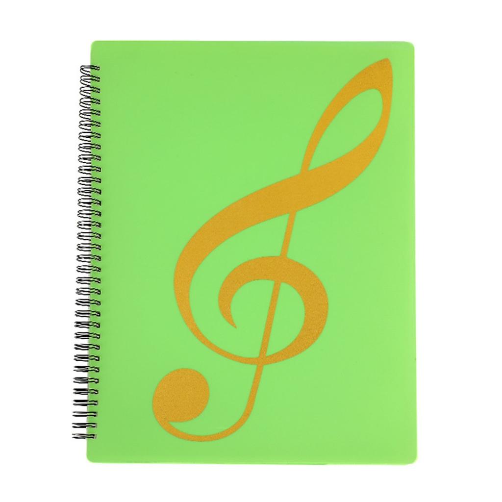 A4 Spiral Music Sheet Folder with Treble Clef Design Multi-Color Score Organizer for Musicians and Students Durable Sheet Music Holder