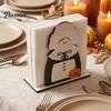 Fall Harvest Table Decor Thanksgiving Gnome Turkey Napkin Holder, Wooden Storage Rack, Rack Autumn Holiday Tabletop Tissue Holder for Home Dining