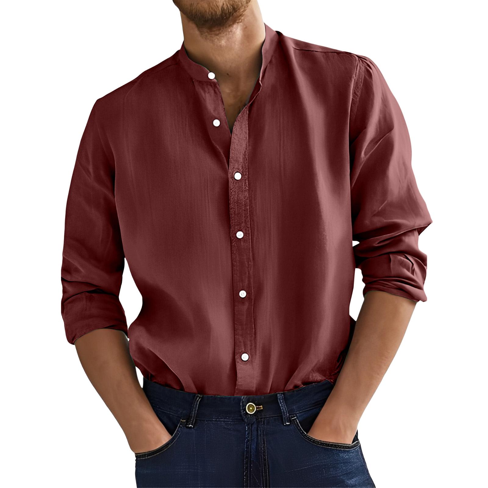 

Men s Casual Button-Down Long-Sleeve Shirt XL