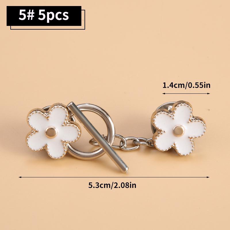 5 Sets Metal OT Button Up Clothes With No Sewing, Mother Button Up, Coat, Sweater, Cardigan, Women's Decorative Brooch Button