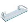 Space Aluminum Shelf Tempered Thickened Glass Bathroom Toilet Glass Storage Organizer Rack