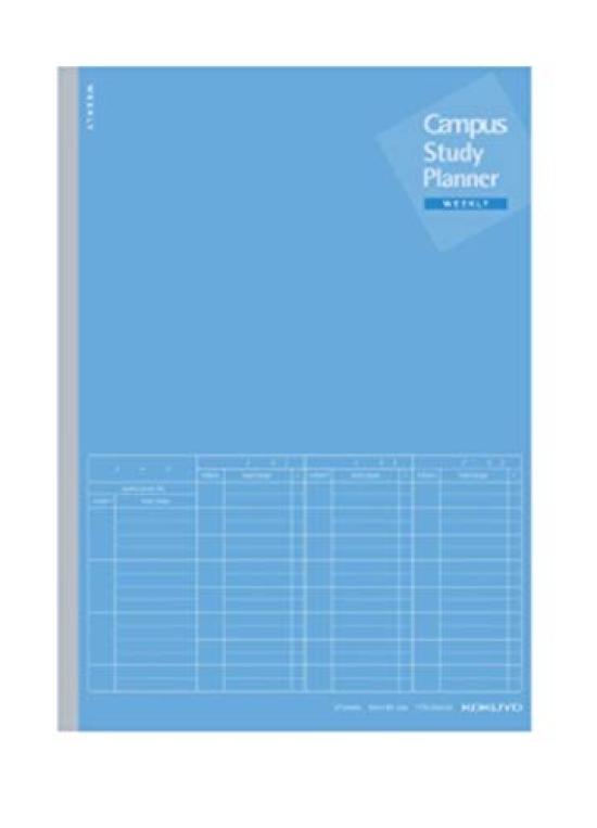 KOKUYO Campus Study Planner Weekly Ruled Blue (Notebook) Semi-B5 No-Y80MW-B 5-Pack