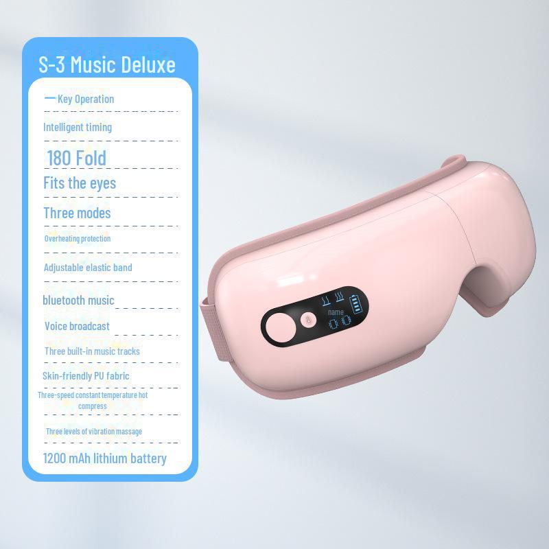 Vibrating Heated Eye Massager with Air Pressure and Hot Compress