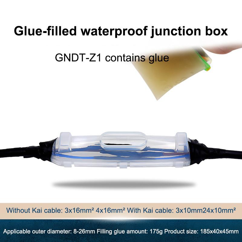 Outdoor 1KV Glue Filled Waterproof Junction Box IP68 Rated High Voltage Resistant for Outdoor Cable Wire Connection