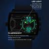 Neue Herrenuhr Mode Quadratisch Großes Zifferblatt Einzigartiges Muster Sportlich Multifunktional Studenten Elektronische Uhr Wasserdichte Uhr
