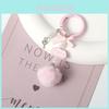 Metallic Letter Keyring With Diy Bead Pendant For Personalization And Gift