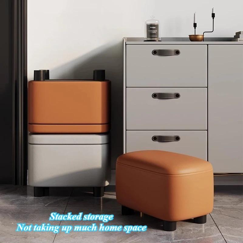 Multi Functional Stool Shoe Changing Chair Simple Modern Storage Stool Multifunctional Living Room Coffee Table Sofa Footstool