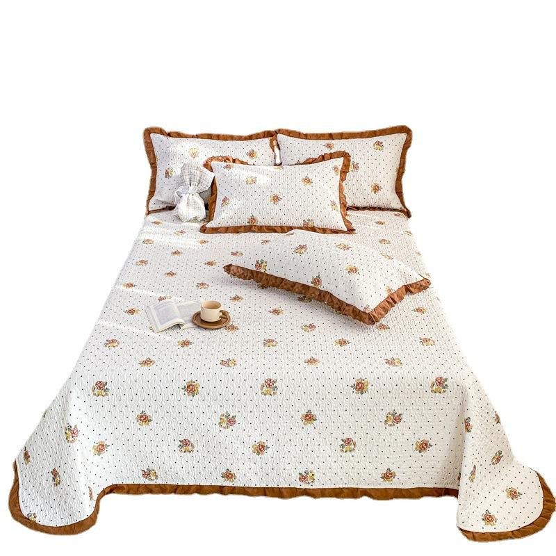 New Cotton Bed Cover Retro Lace Cotton Bed Cover Set of Three