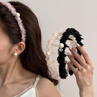 Haargummis für Frauen Mädchen Accessoires Stirnbänder koreanisch Strass Fascinator Designer Vintage Creolen Perle Süßigkeiten führende Mode