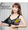 Sexy front buckle gather, top support, secondary breasts, steel rimless, breathable sleep, breast beauty, lace bra