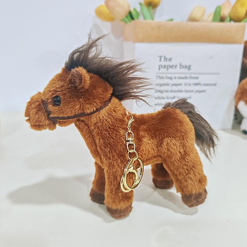 Cute Little Horse Plush Toy Pendant - Children's Zoo Animal Mascot Doll