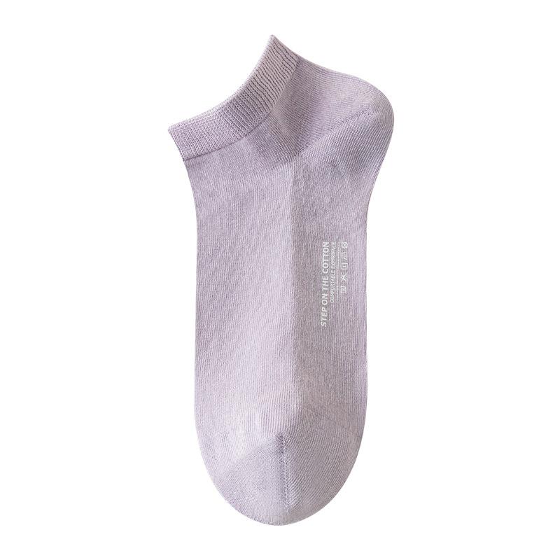 Female Spring and Summer Pure Cotton 7A Antibacterial Deodorant Sweat Absorption with Short Boat Socks