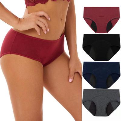 Women'S Menstrual  Panties Mid-Waist Cotton Postpartum Women'S Panties Fully Covered Panties