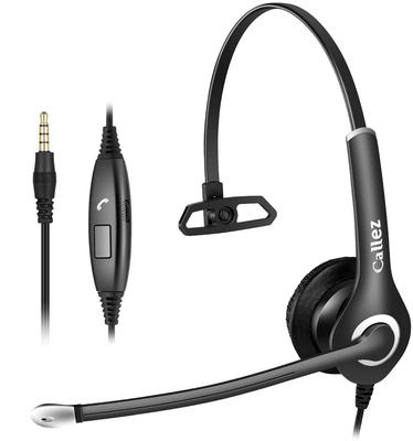 Callez PC Single Wired Headphones for Mobile Ambidextrous Call Volume Compatible with and Ideal for Web Business Working from and Video Clear Ultra