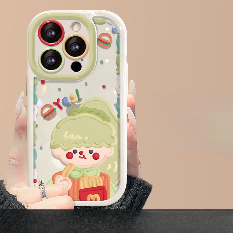 Applicable To Apple 15 Mobile Phone Case IPhone 14 Promax Dopamine Girl Lanyard 13/12 Silicone Transparent Xs