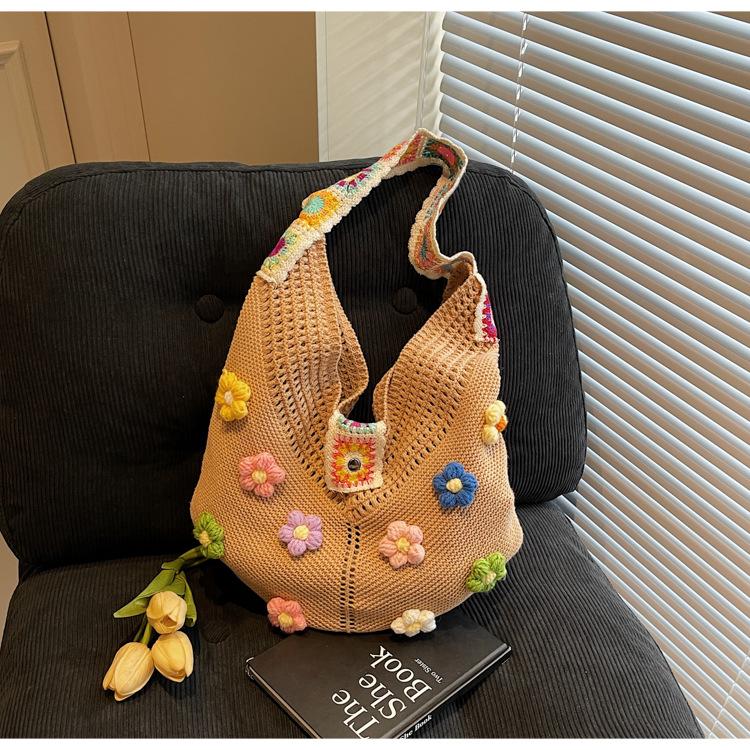 Relaxation Bag Women's Large-capacity New Knitted Bag Holiday Wind Seaside Beach Bag Tide