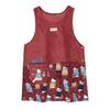 Fleece Fleece Side Button [Kusuguru Japan] Apron, Apron, Red, M-L