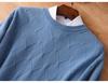 Men's Cashmere Sweater - Autumn/Winter Collection: Round Neck, Loose Fit, Solid Color, Business Casual Knitted Pullover