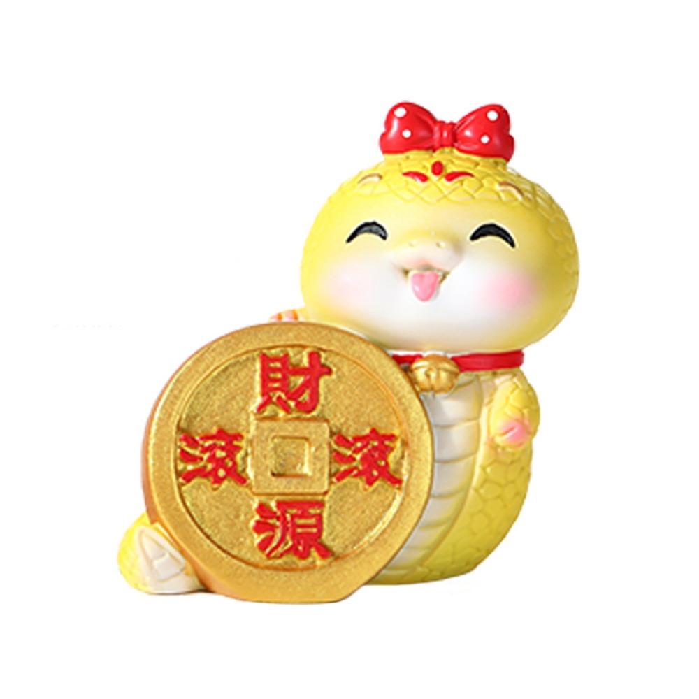 Mini Cartoon Snake Figurines Resin Car Interior Ornament Cute Snake Ornament  Spring Festival