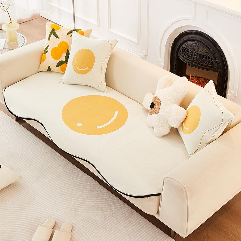 

Подушка для дивана из синели, нестандартная универсальная нескользящая подушка для четырех сезонов, кожаный чехол 70*70cm